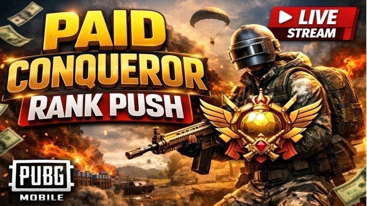 CONQUEROR RANK PUSH 🔥 | PAID 💸 | PUBG MOBILE | #pubgmobilelive #shortslive #paid