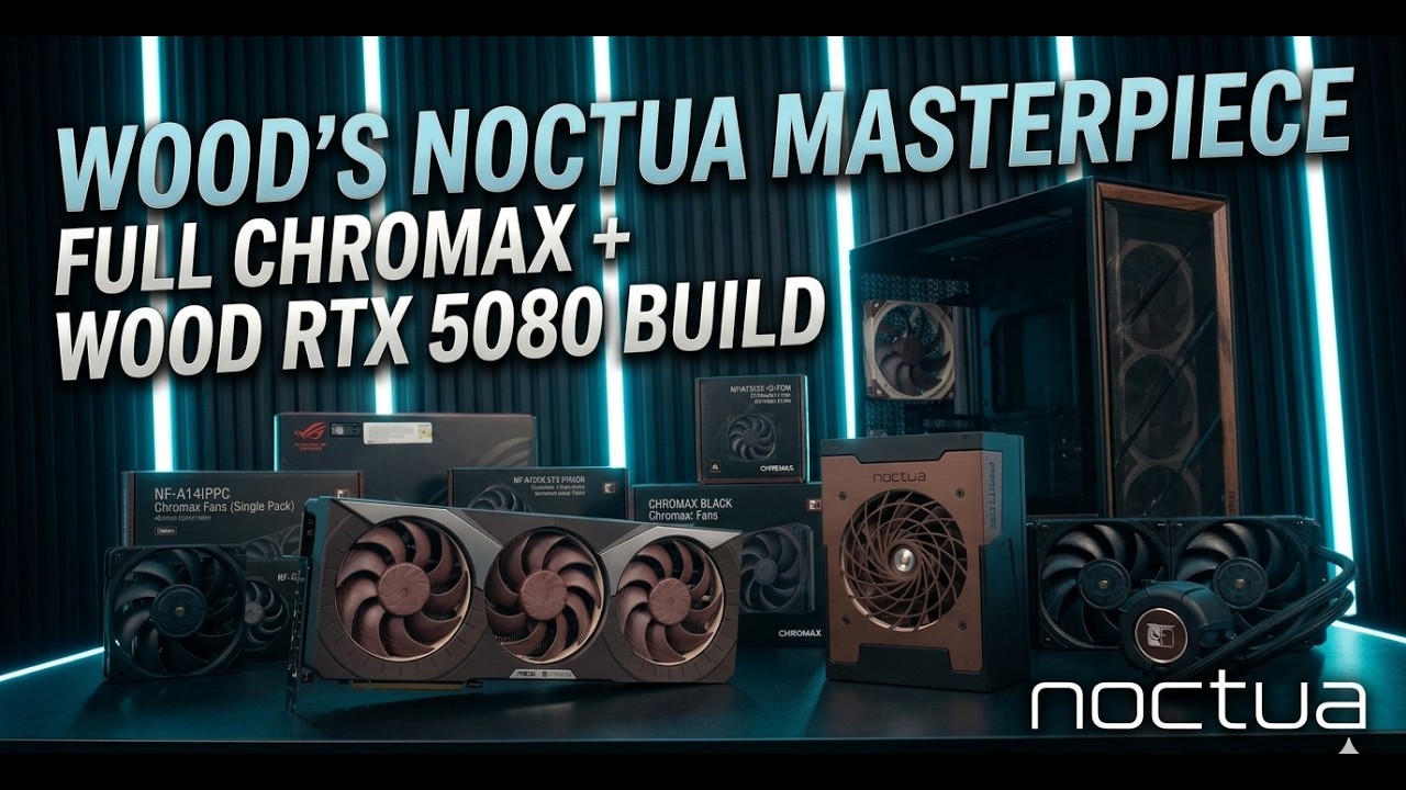 Wood&rsquo;s Noctua Masterpiece &ndash; Full Black Chromax RTX 5080 Build