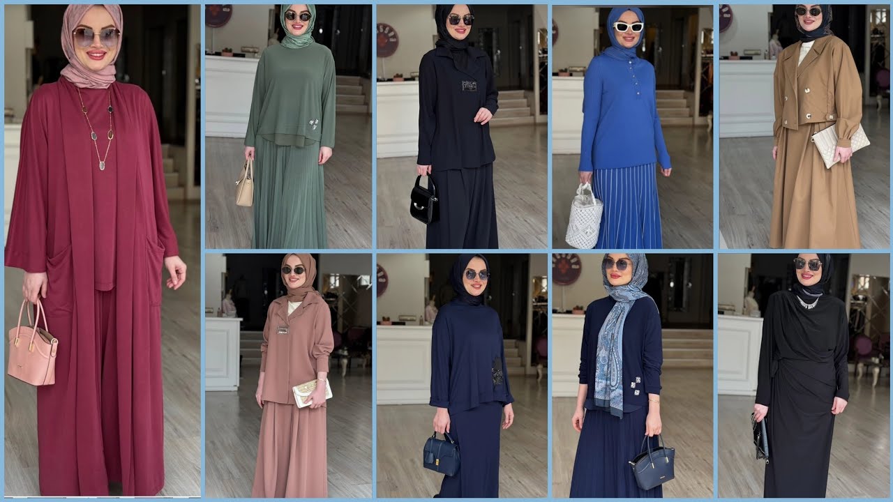 ملابس العيد 2026 💥🎉اجمل واشيك فساتين شتوى 2026 للبنات Turkish hijab style