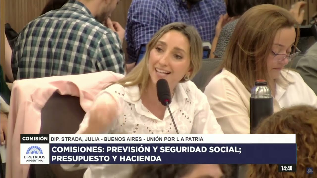 Julia Strada | Comisión conjunta de Previsión y Seguridad Social y Presupuesto y Hacienda.