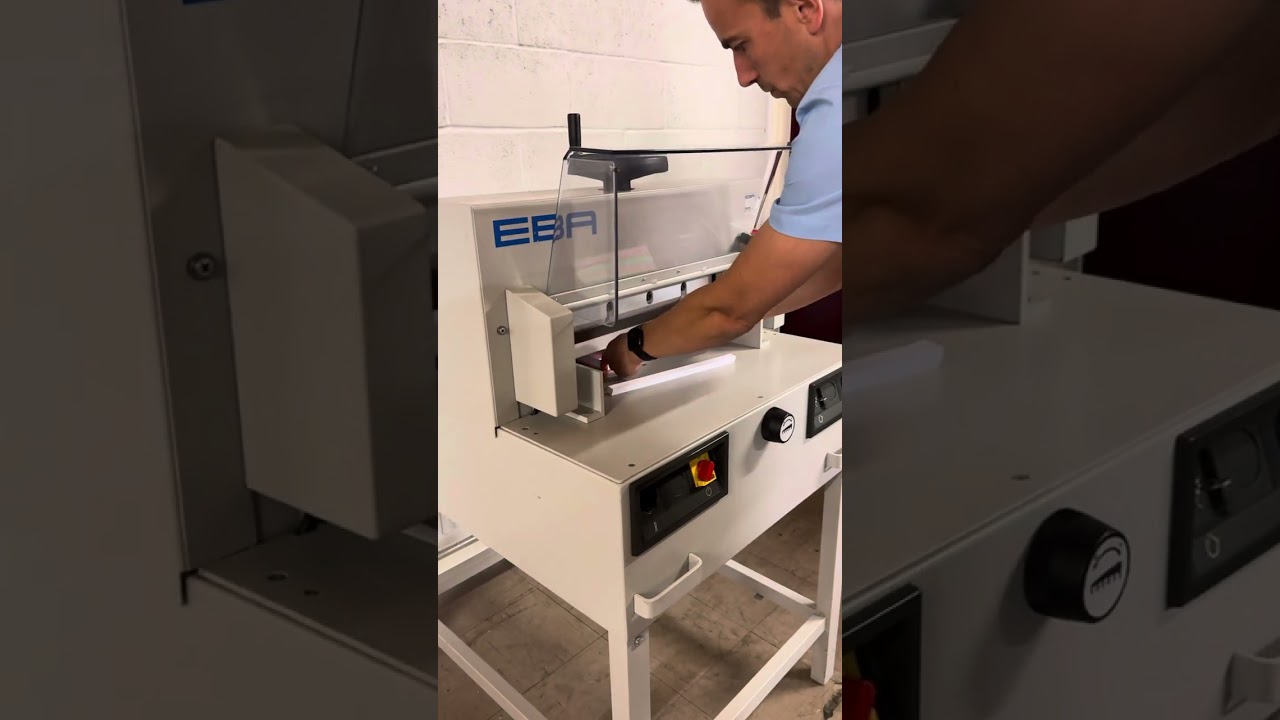 Used EBA 480EP IDEAL Programmable Guillotine With Manual Clamp
