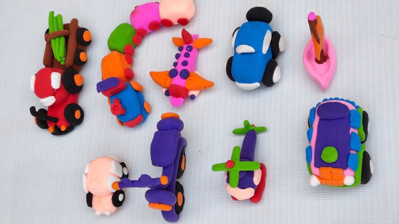Colorful Transport Clay Video 🚗✈️ | Vehicle Names for Kids | Fun Learning Video | Educational
