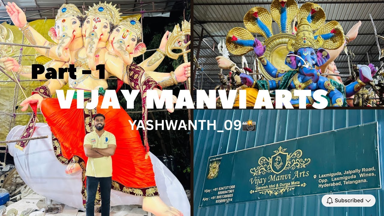 Ganesh Idol Making Hyderabad 2025 | Eco-Friendly & Unique Designs | Vijay Manvi Arts