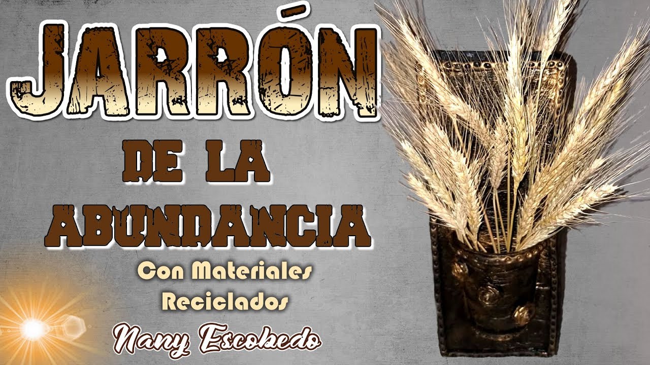 JARRÓN DE LA ABUNDANCIA CON CARTÓN RECICLADO
