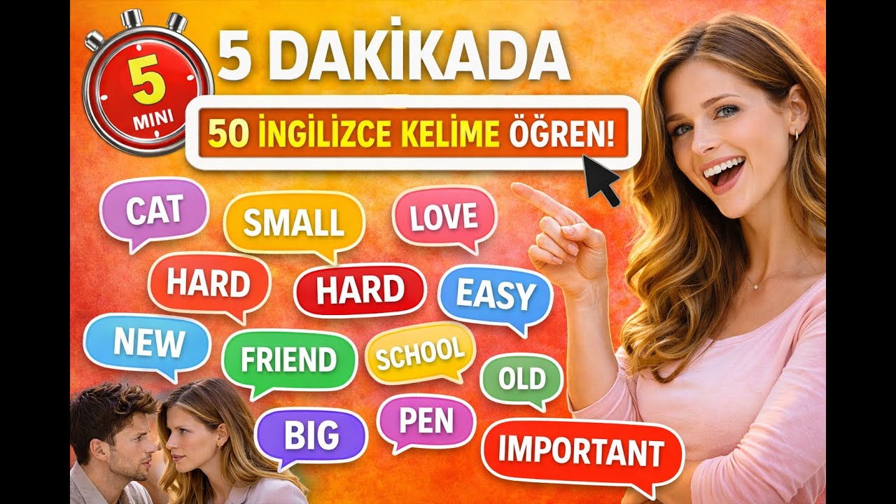 5 DAKİKADA 50 İNGİLİZCE KELİME ÖĞREN -12