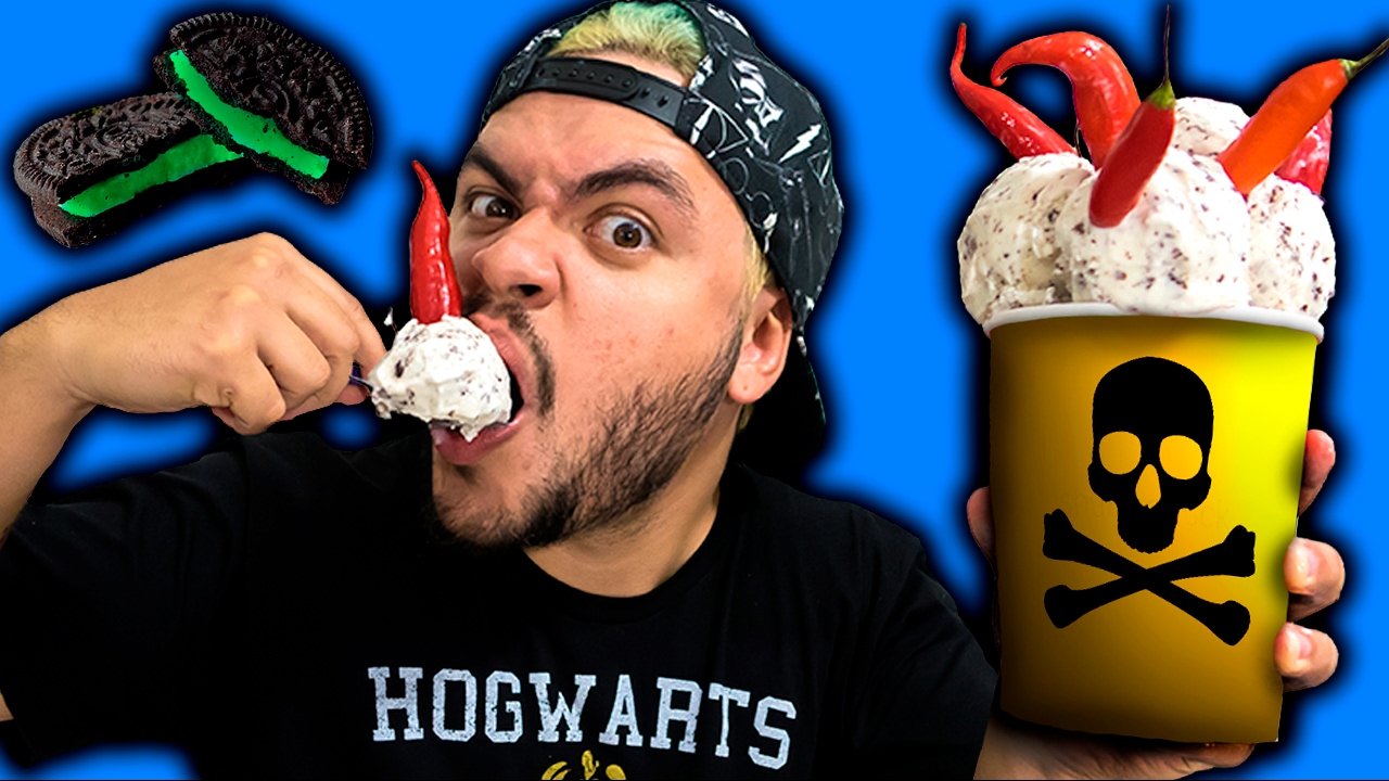 PROVANDO SORVETE COM PIMENTA E OREO DE WASABI