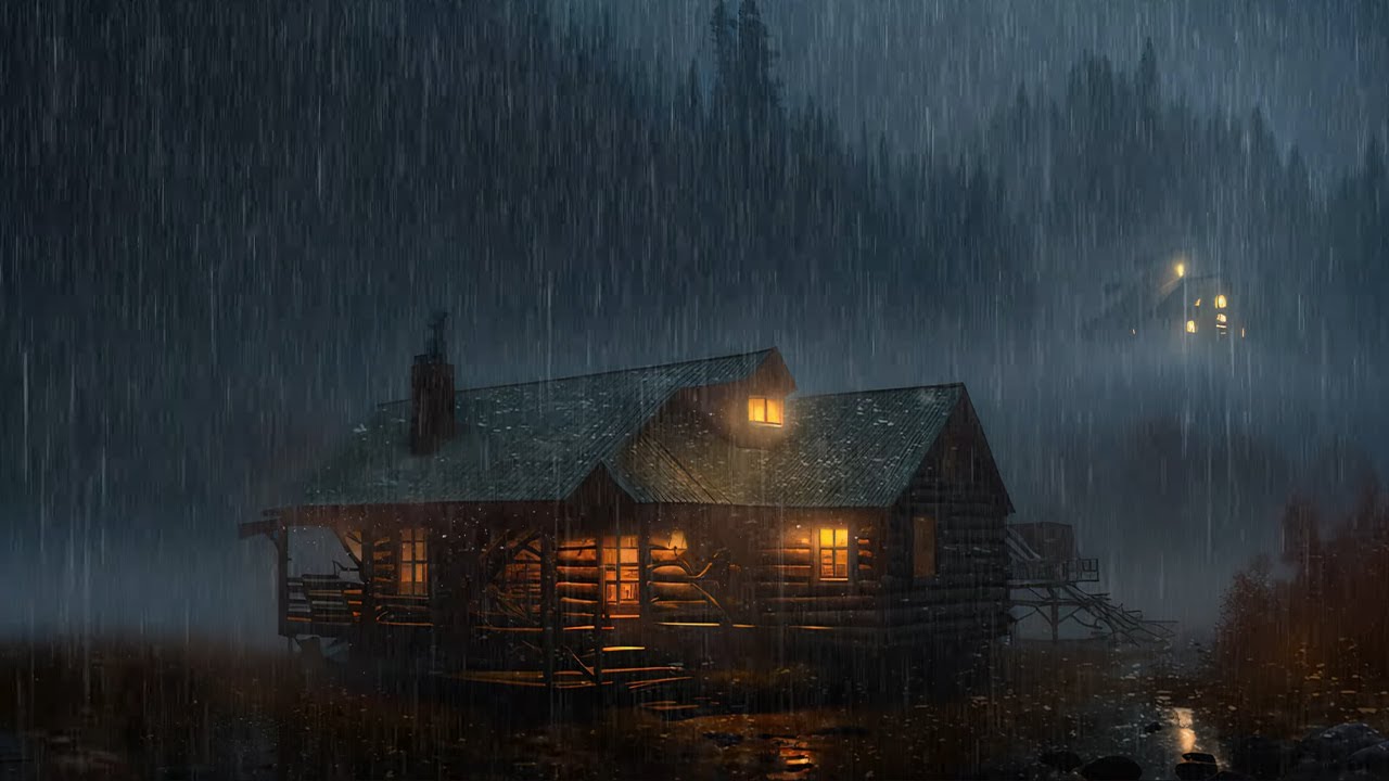 Rain Sounds for Sleep — 3 Hours Cozy Cabin Rain Ambience (No Music)