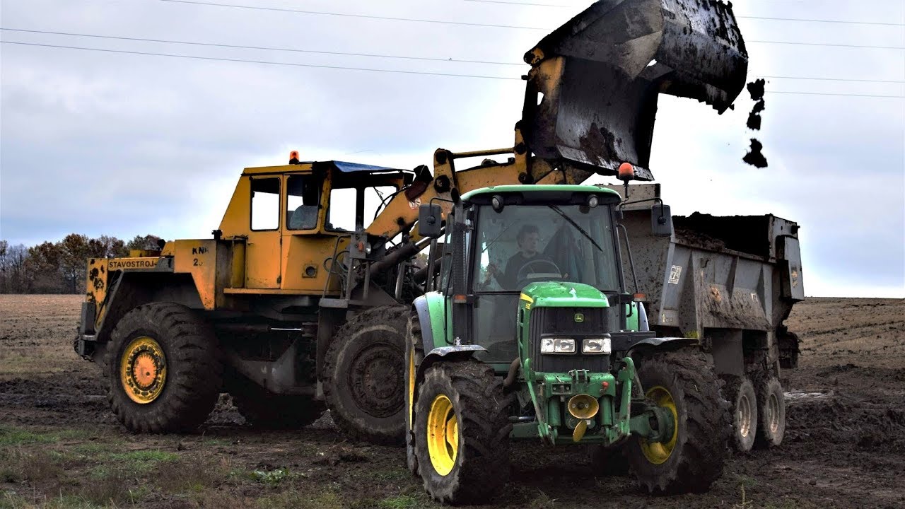 Rozmetání hnoje pod ječmen |Podorlické ZD Ohnišov| *Full HD* KNB 250, John Deere
