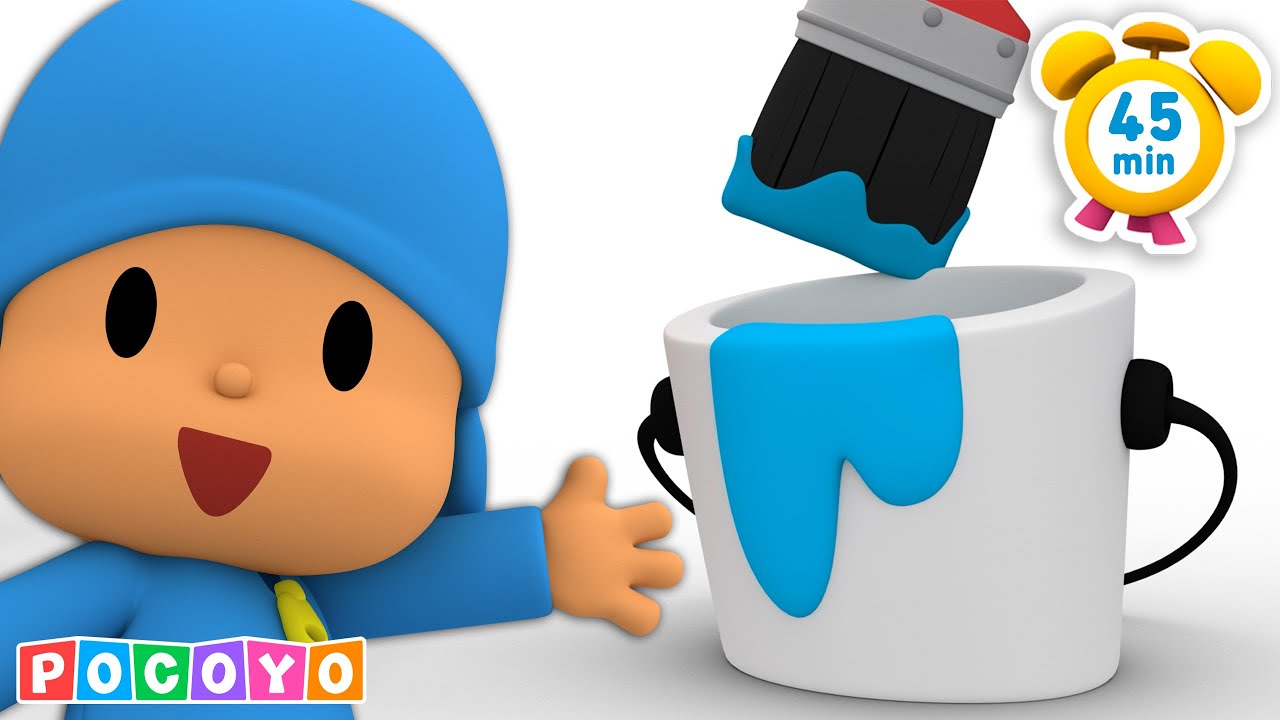 🤩 Pocoyo APPREND LES COULEURS ! Rouge, bleu, vert et ARC-EN-CIEL !| Pocoyo 🇫🇷 Français | 45 mins