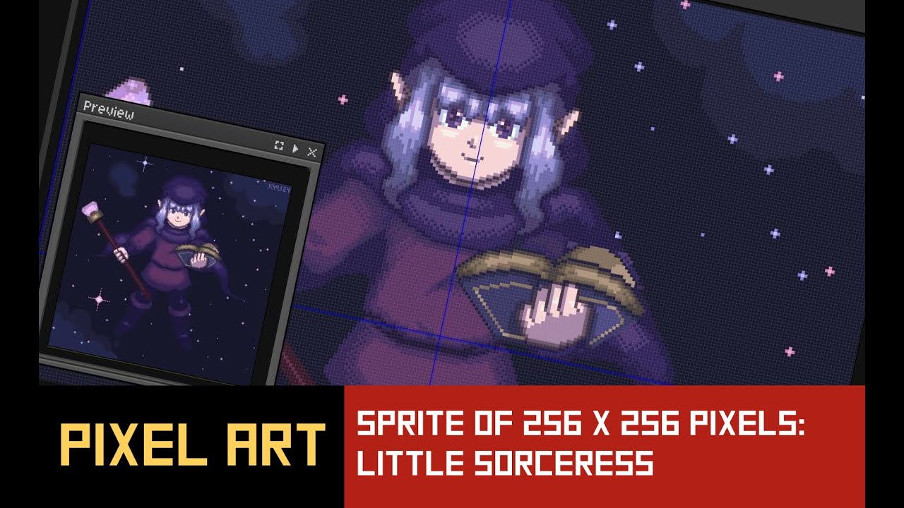 Pixel Art - Little Sorceress (256 x256 px)