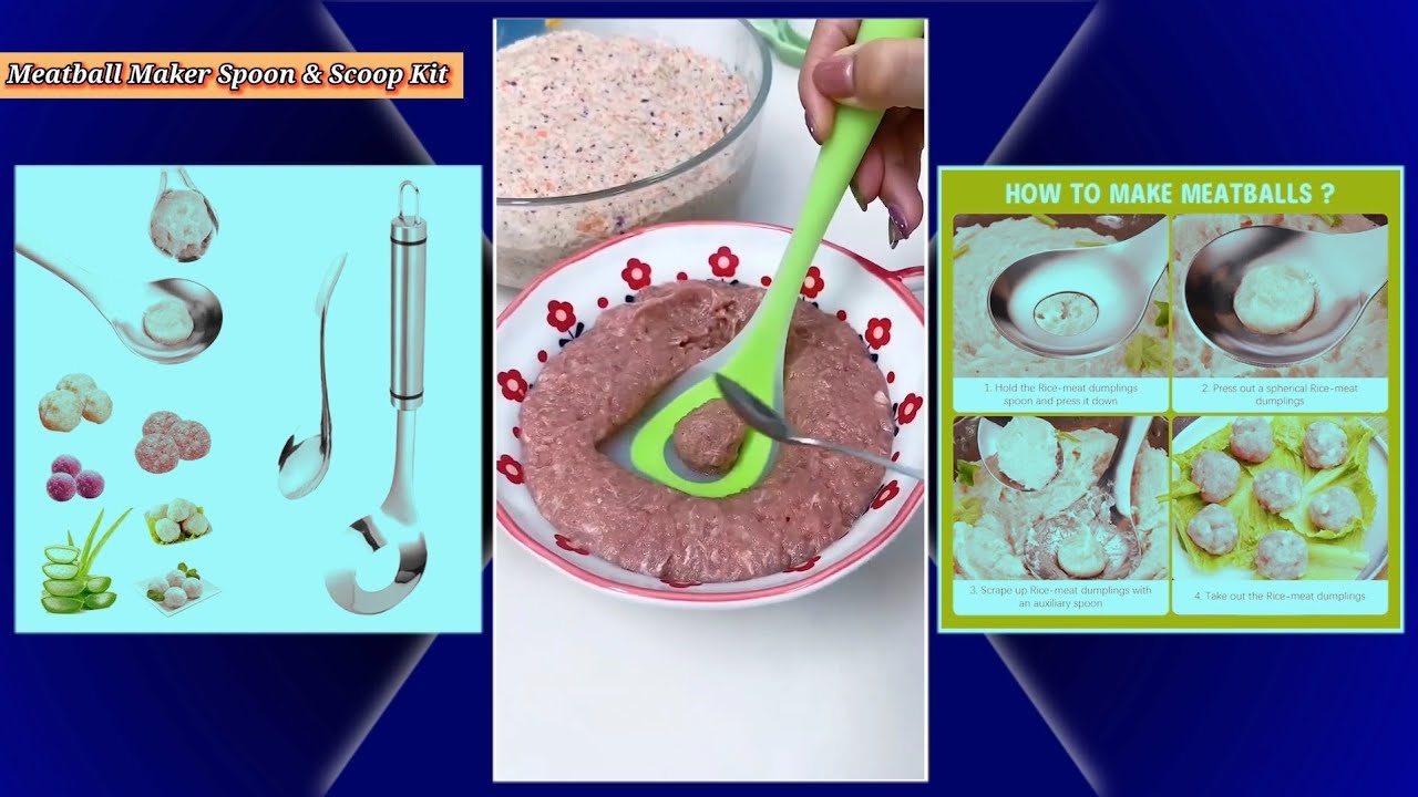 Meatball Maker Spoon & Scoop Kit #gadgetsshorts #gadgets #satisfying