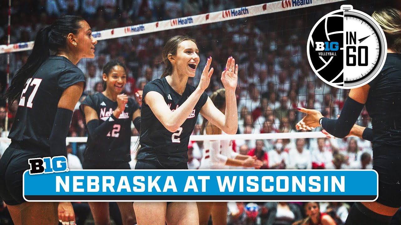 Nebraska at Wisconsin | Big Ten Volleyball | Nov.1, 2024 | B1G Volleyball in 60