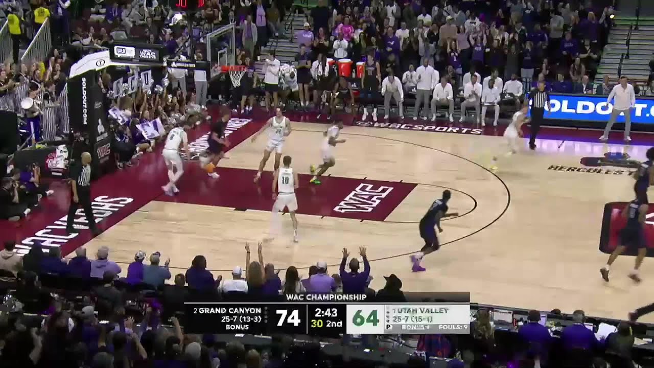 GCU Men's Basketball vs. Utah Valley, WAC Tournament Championship (3/15/25) - Highlights