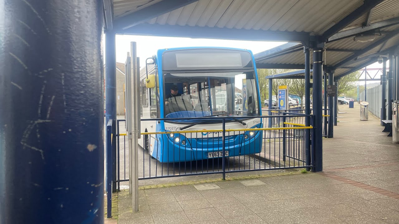 Bus Journey on Stagecoach 37027 (YX63 ZUC) Enviro 200 Route 51 Caerphilly to Bargoed