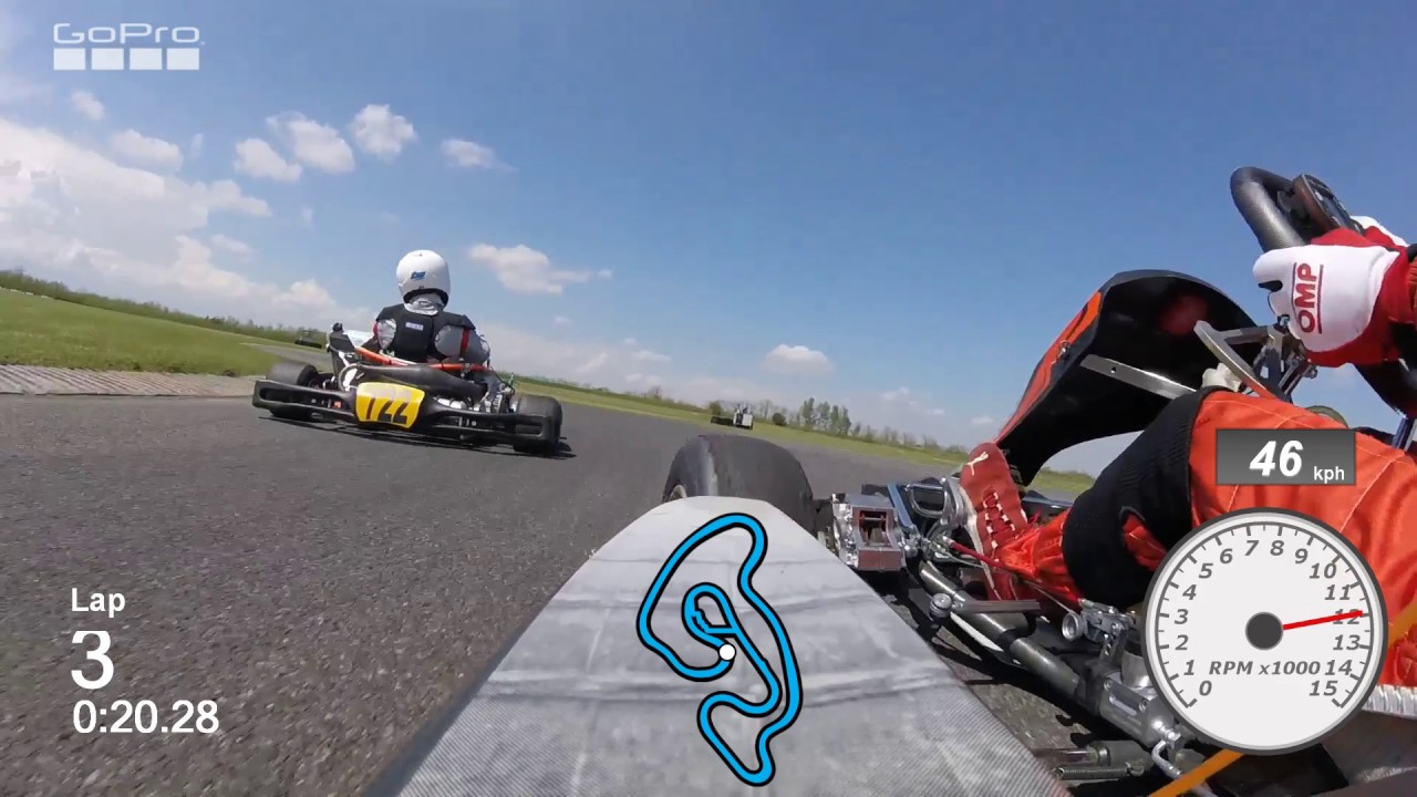 Pannónia Ring - 2017 Gokart Magyar Bajnokság KZ2 - 1. futam on board Pétervári László