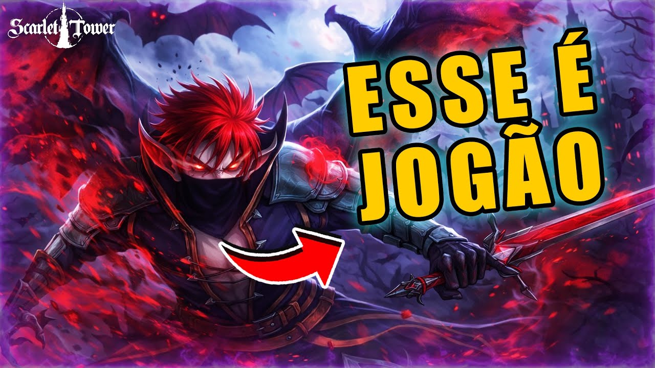 MELHOR que Vampire Survivors?! Torne-se o MAIS PODEROSO nesse roguelike | Scarlet Tower
