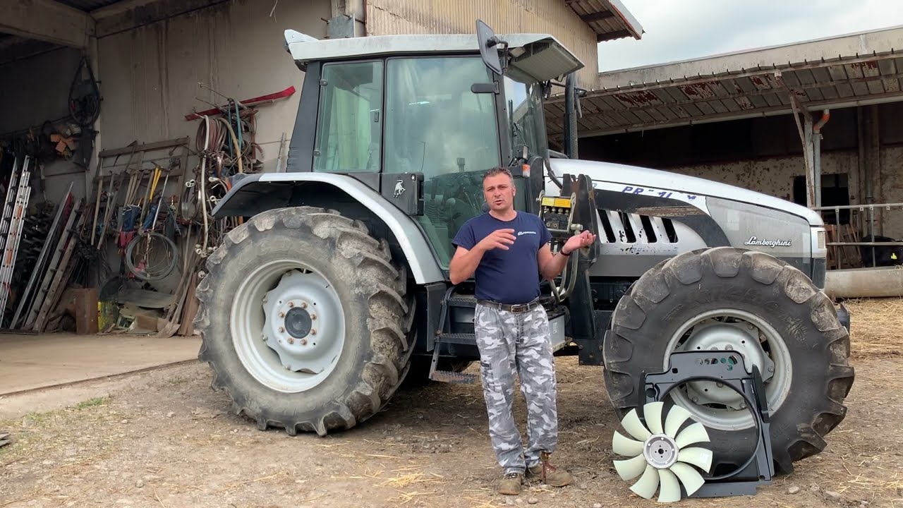 Ventola batte su radiatore “disastro” trattore Lamborghini