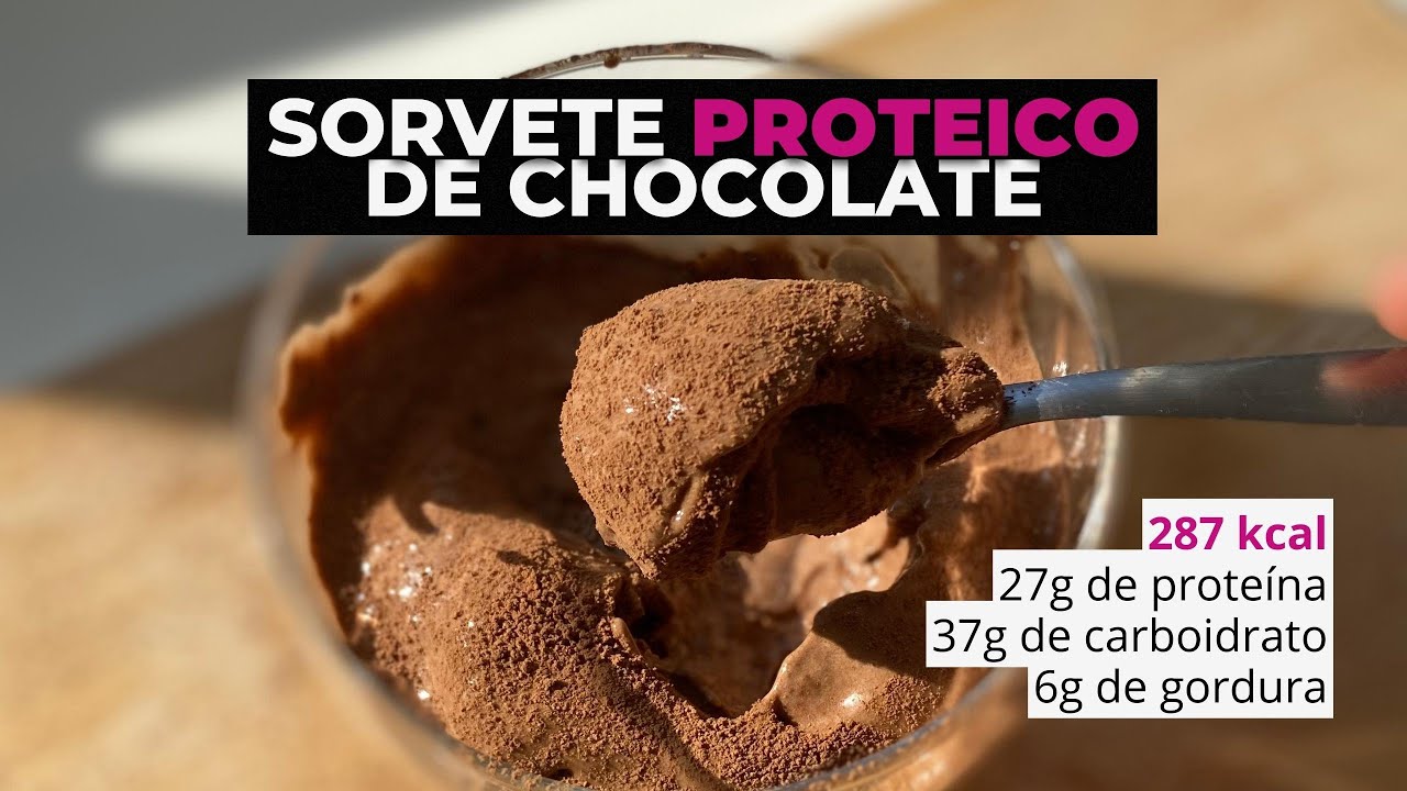 SORVETE PROTEICO DE CHOCOLATE