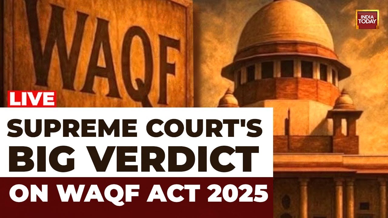 SC On Waqf Act Live: Supreme Court Partly Pauses Waqf Act As It Prepares To Hear Pleas Against It