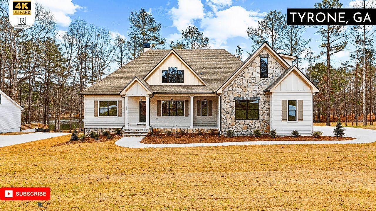 SEE INSIDE Modern Farm House on Basement Home For Sale in Tyrone GA Real Estate