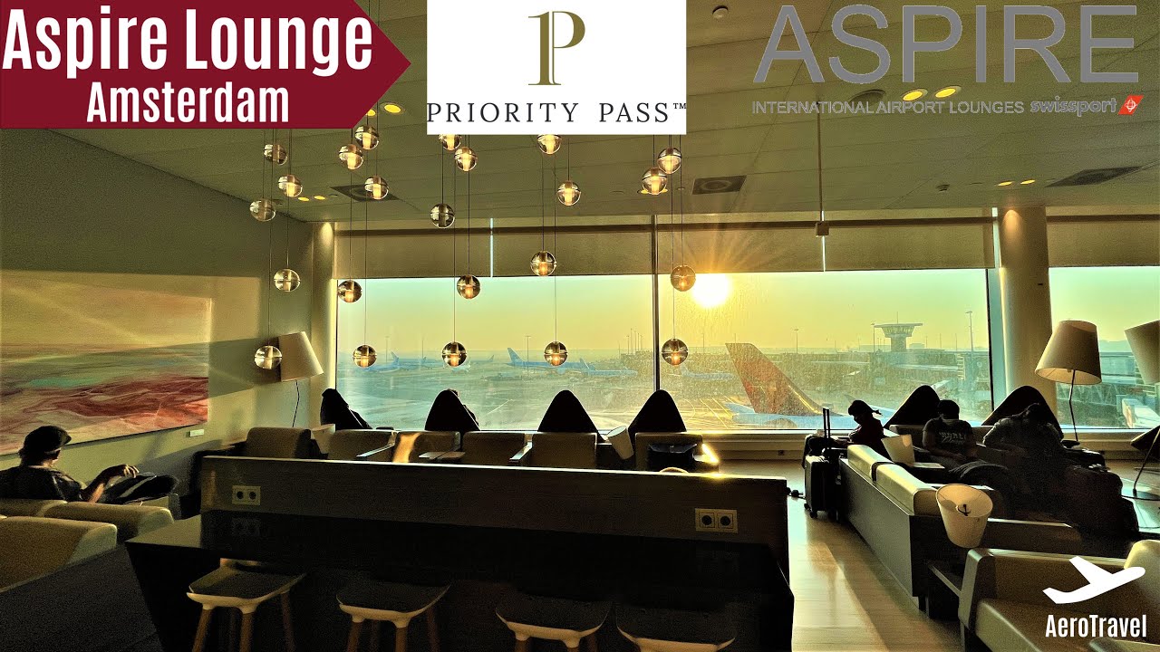ASPIRE LOUNGES AMSTERDAM SCHIPHOL AIRPORT | SCHENGEN and NON-SCHENGEN PRIORITY PASS LOUNGE REVIEW 4K