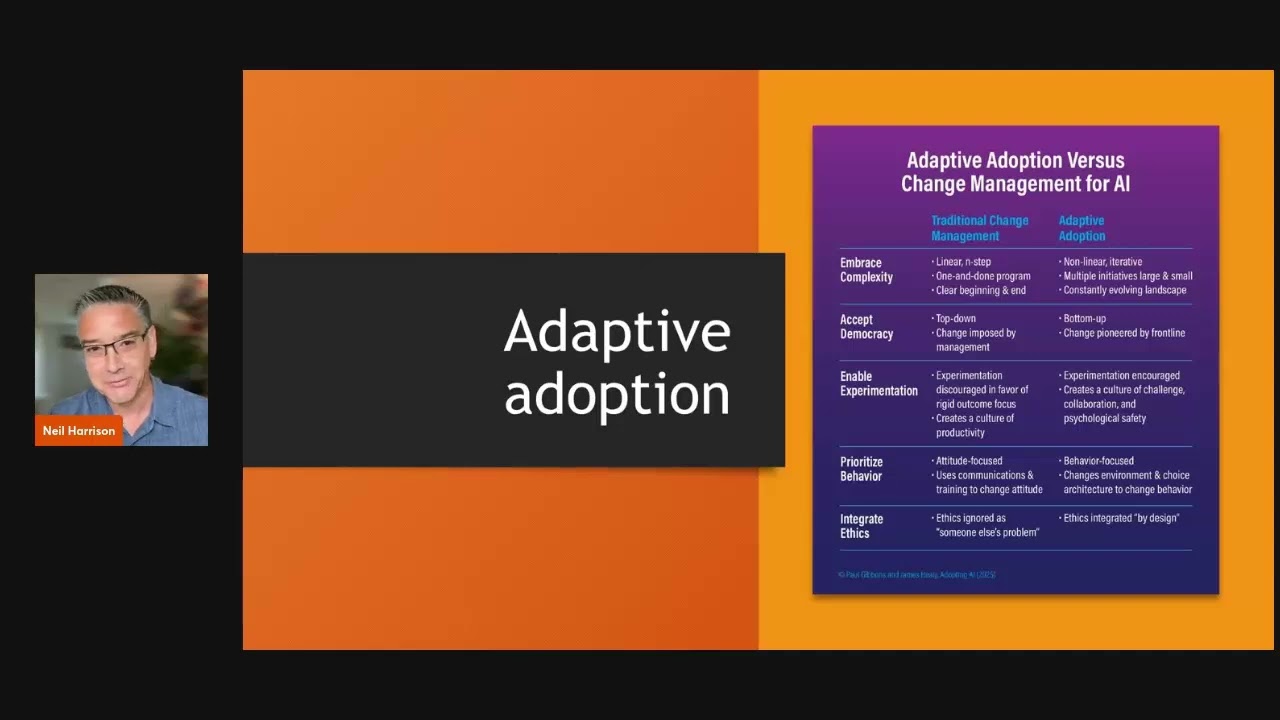 Adaptive Adoption versus Change Management for AI