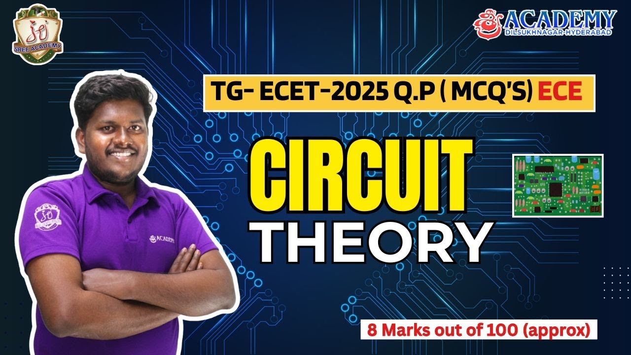 Circuit Theory TS ECET 2025(ECE) Questions Analysis & Solutions | SREE ACADEMY ECET|