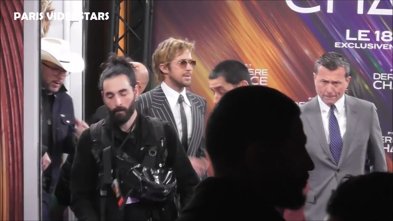 Ryan Gosling leaving the movie theater after Paris première of 