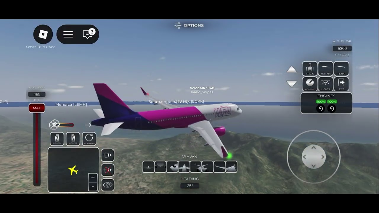 Project Flight trip Wizzair A320 from Larnaca tot Southampton 