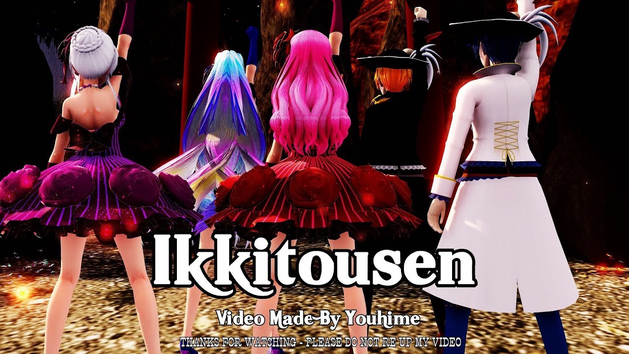 [MMD] Ikkitousen / 一騎当千 [Miku Len Luka Kaito Haku]