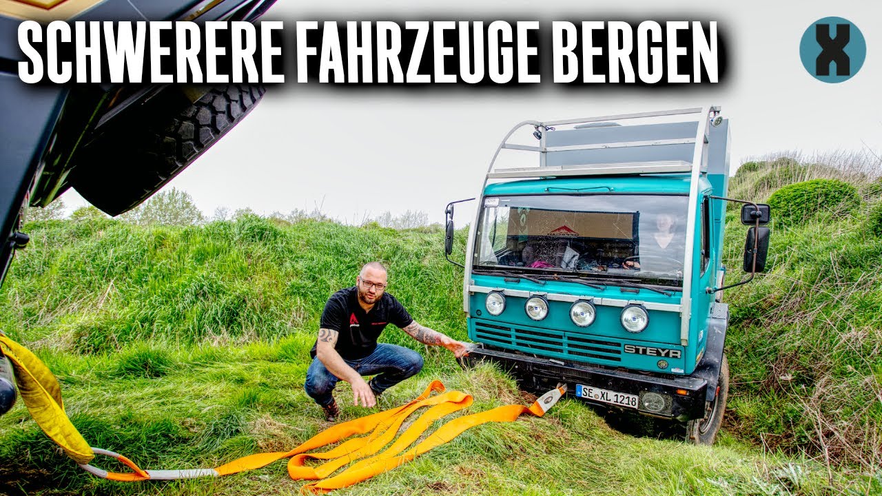4x4 Fahrzeug festgefahren: die richtige Offroad Bergetechnik | Teil 6: Anschleppen schwererer Kfz