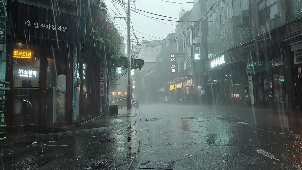 Heavy Rain Walk Saves Your Exhausted Soul. Relaxing Sound for Sleep Study Meditation. White Noise.