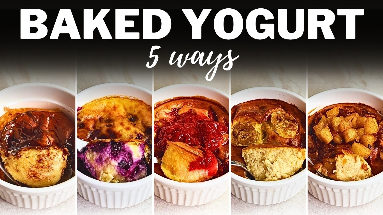 BAKED YOGURT &raquo; 5 Easy Recipes for High-Protein Breakfast or Dessert | Air Fryer or Oven