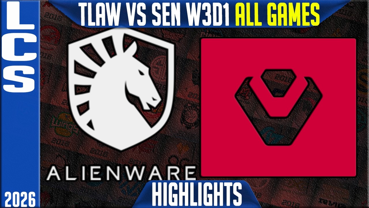 TLAW vs SEN Highlights ALL GAMES | LCS W3D1 2026 Swiss | Team Liquid Alienware vs Sentinels