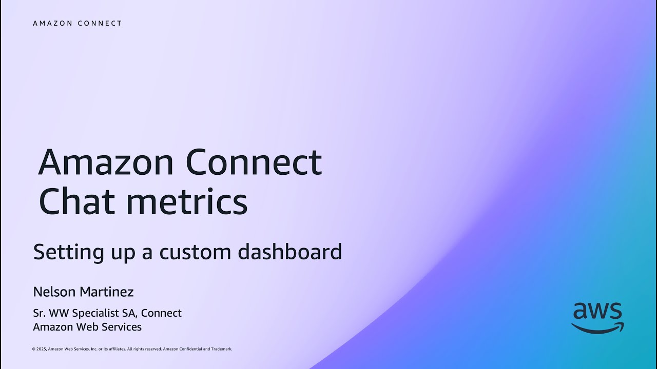 Создание пользовательских панелей мониторинга показателей чата в Amazon Connect