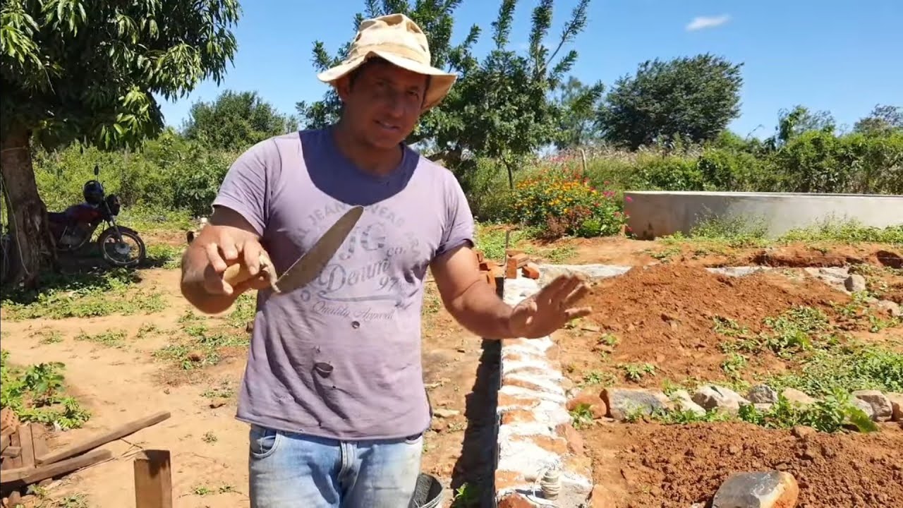 como fazer sapata de casa econômica/finalizando o respaldo #construir #sitiodozero