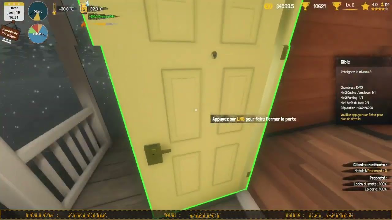 [PC/FR] EP.2:❄️On simule dans un hôtel en Arctic❄️❗Infogame❗Backseat❗Lurk❗Discord