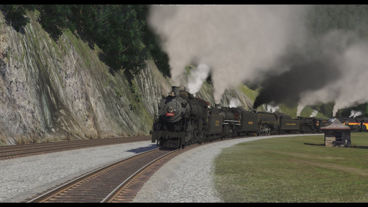 Trainz 2019 | 100 steam loco's over horshoe curve (100 sub special)