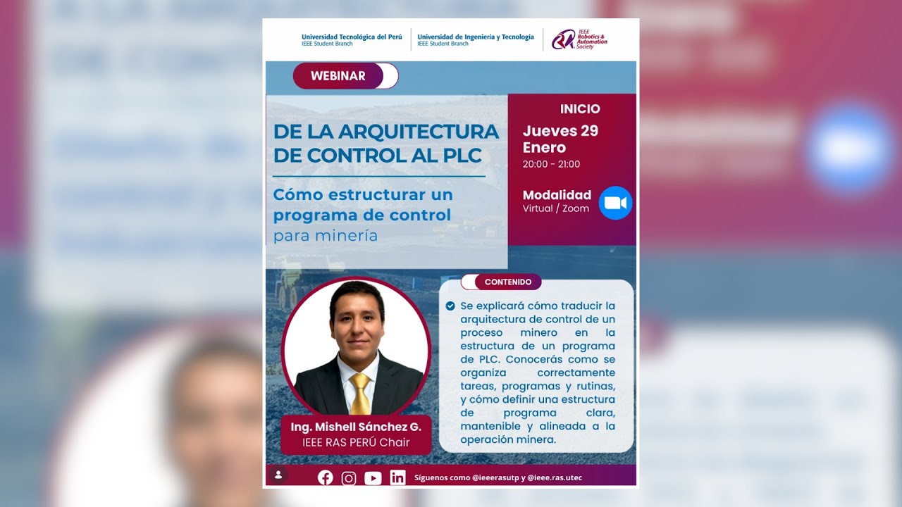 [WEBINAR] DE LA ARQUITECTURA DE CONTROL AL PLC: Cómo estructurar un programa de control para minería