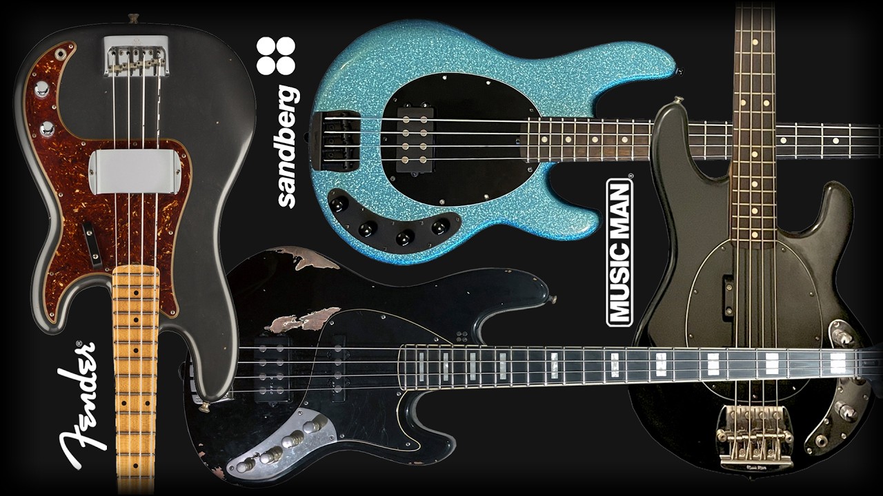 4 Bass Guitars - Same Mix