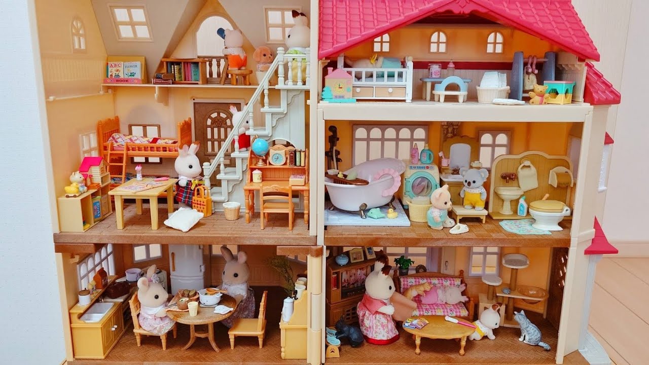 はじめてのシルバニアファミリー 赤い屋根の大きなお家 リーメント シル活sylvanianfamilies calicocritters 森林家族