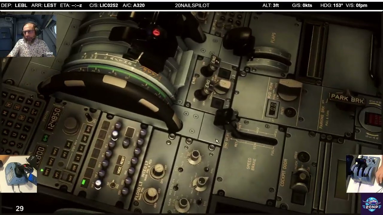 LEBL-LEST IVAO FS2020 Fenix A320 FSREALISTIC WINWING PEDALES, FCU & EFIS-L Music provided by  