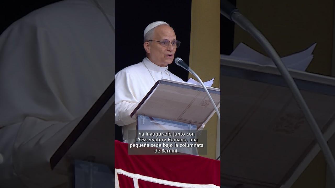 El saludo del Papa a los medios de comunicaci&oacute;n del Vaticano #shorts