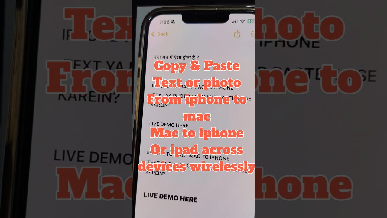 how you can copy and paste in iPhone to Mac & Mac to iphone or ipad ( ENGLISH ) IPHONE TIPS & TRICKS