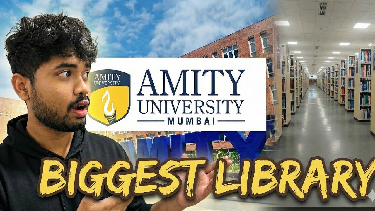 Library Tour of Amity University Mumbai  | Library me cafe .? 