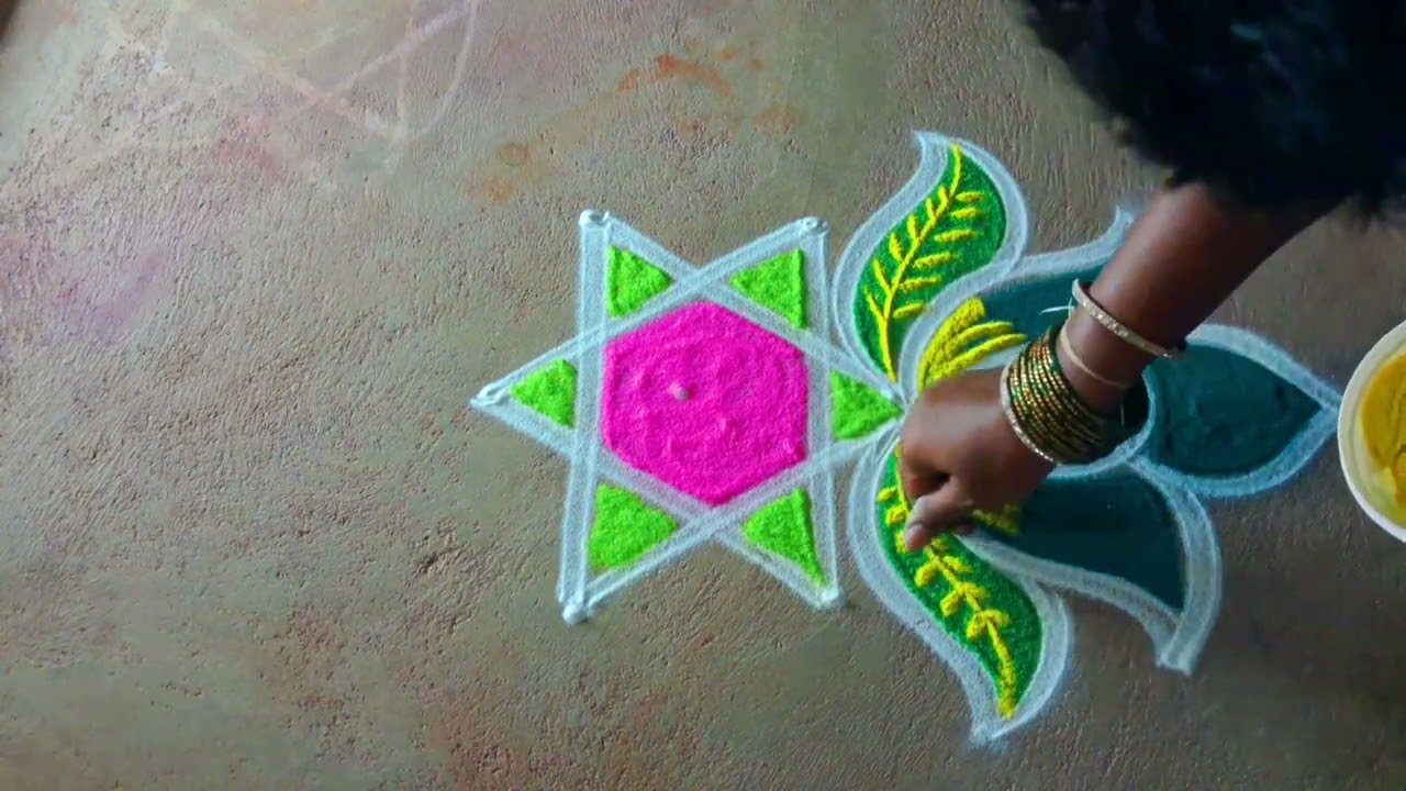 Chithirai madham flowers padikolam3*2  pandaga muggulusimple designmuggulu/kanishcreatives