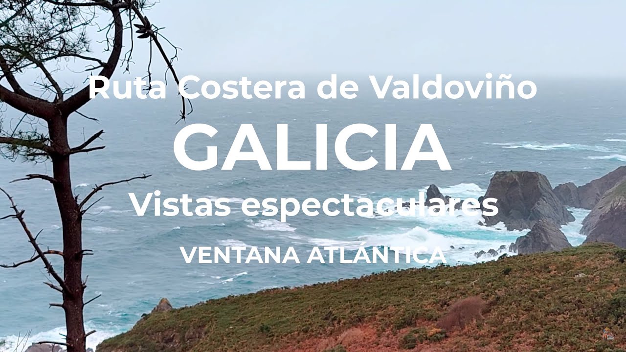 Carretera Costera entre Villarrube y A Frouxeira en Valdoviño (Invierno). Turismo Galicia 4k.