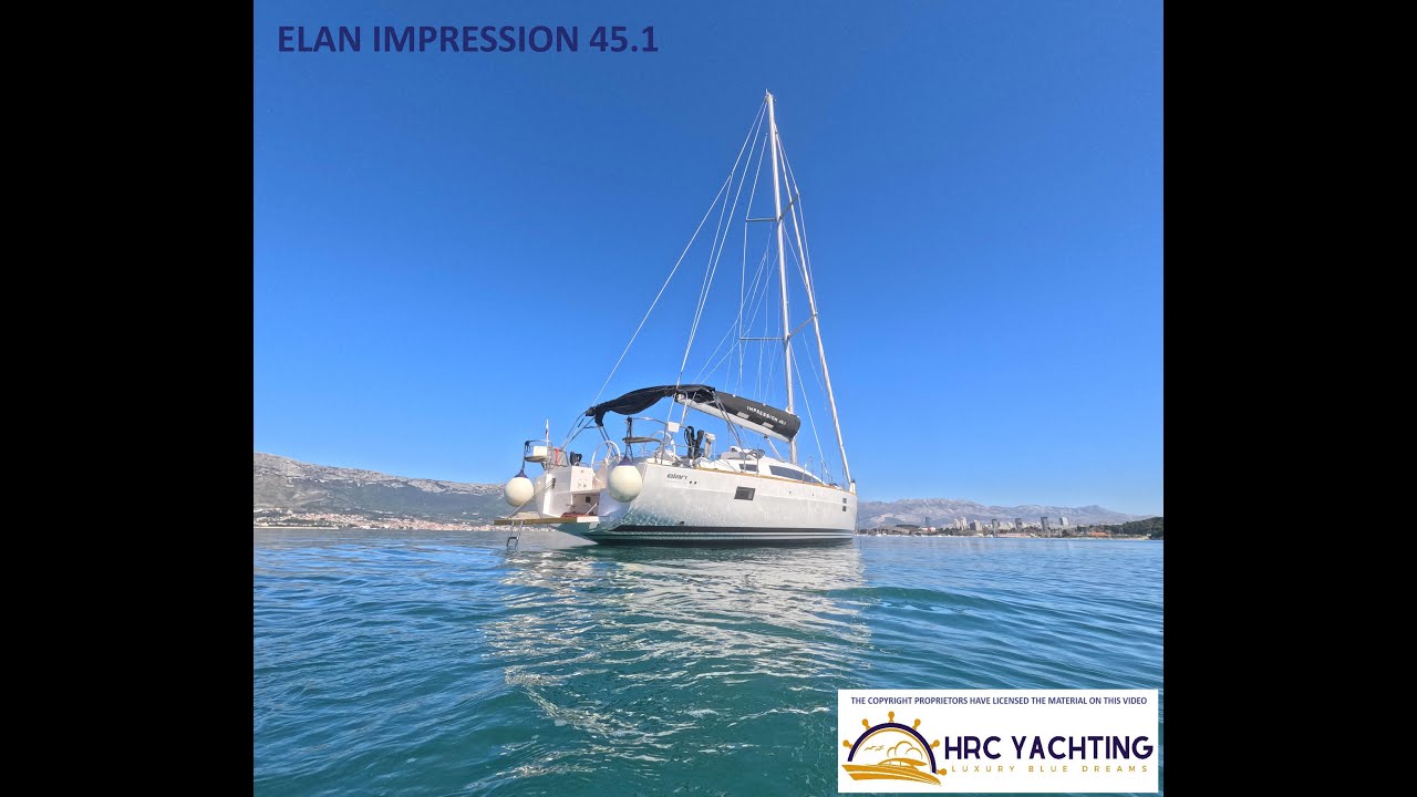 ELAN 45.1 IMPRESSION ON SALE-SEA TRAIL (ENGINE&STEERING PERFOMANCE,SAILS,ANCHORAGE&UNDERWATER VIEW)