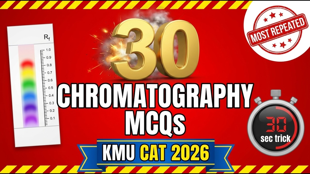 KMU CAT 2026 Chemistry | 30 Chromatography MCQs You MUST Know Before Test