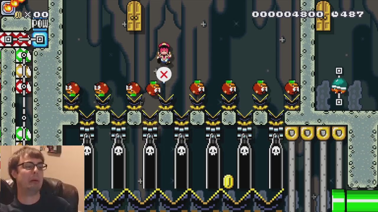 Mario Maker - Blind Kaizo Race #12 + Shell's Kitchen (Shwanky Levels)